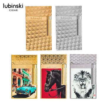 Lubinski New Year Dual-flame switching pure copper lighter Flame Pipe Lighter YJA-10073