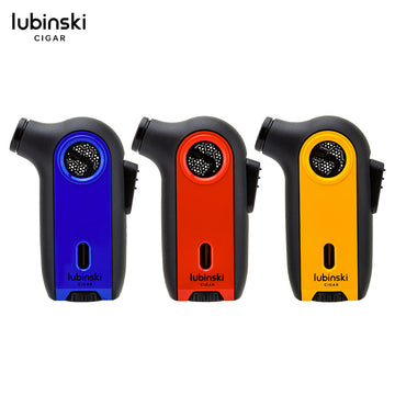 Lubinski Jet Flame Torch Lighter - Butane Refillable Plastic Portable for Cigar/Cigarette YJA-10033