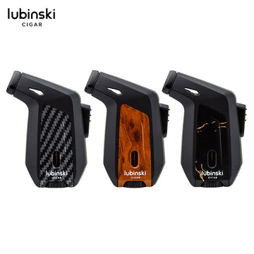 Lubinsk Plastic Triple Flames Jet Torch Lighter - Butane Refillable Portable for Cigar/Cigarette YJA-10032