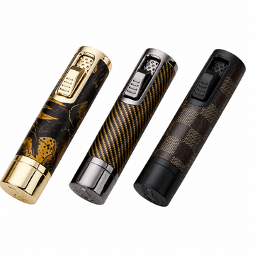 Honest BCZ837-1 Genuine Cigar Lighter – Single Jet Flame, with Punch & Cigar Rest, Includes 7.5mm Cleaning Rod