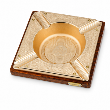 Jifeng JF-2002 Premium Cigar Ashtray – Zinc Alloy 4-Cigar Ashtray in Luxury Gold Finish