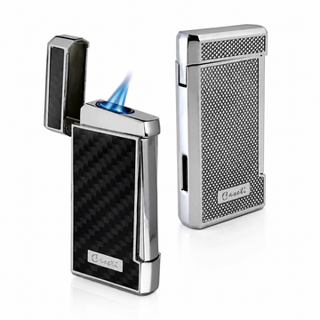 Caseti CA437 Genuine Lighter – Double Jet Flame, Windproof, Fuel Window, Luxurious Design