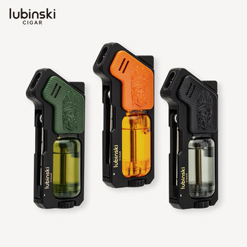 Lubinski YJA-10068 Double Jet Flame Lighter | Multifunctional, Genuine, with Cigar Punch