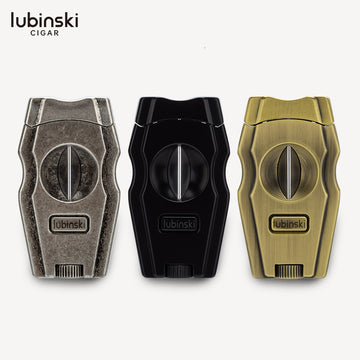 YJA-30011 V-Cut Cigar Cutter with Built-In Cigar Punch