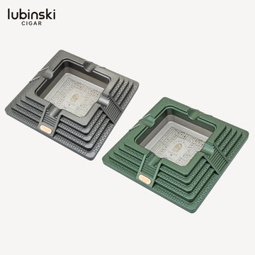 Lubinski YJA-20040 4-Cigar Ashtray – Premium Aluminum Alloy, Heavy-Duty, Luxury Cigar Accessory