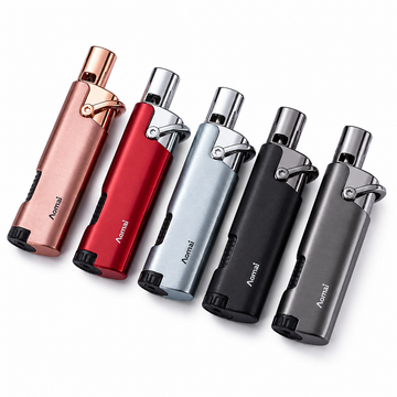 Aomai AM7215 Original Single Torch Lighter – Windproof Compact Metal Butane Lighter, Durable & Affordable